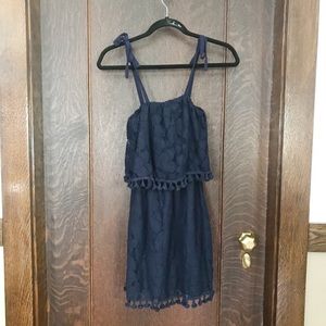 Navy tassel dress